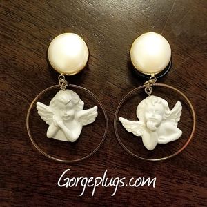 Asymmetrical Angel Hoop Plugs Sizes 0g-1" 8mm-25mm